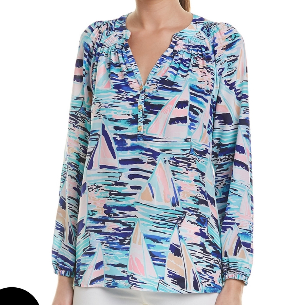 LILLY PULITZER Silk Elsa Top XXS